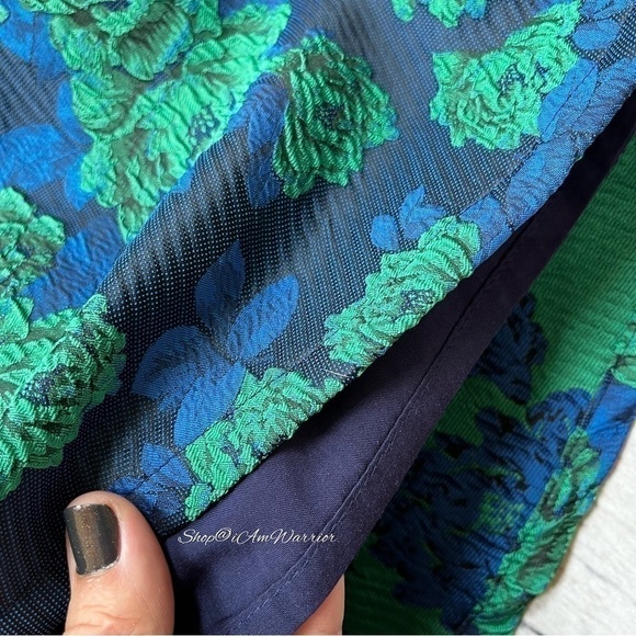 Anthropologie NWT metallic floral a-line midi skirt *shop@iamwarrior - Picture 9 of 12